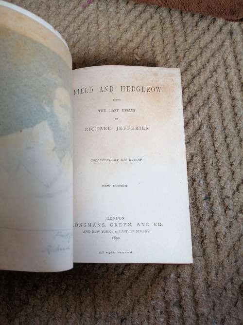 Field and Hedgerow by Richard Jefferies, Last Essays, 1890