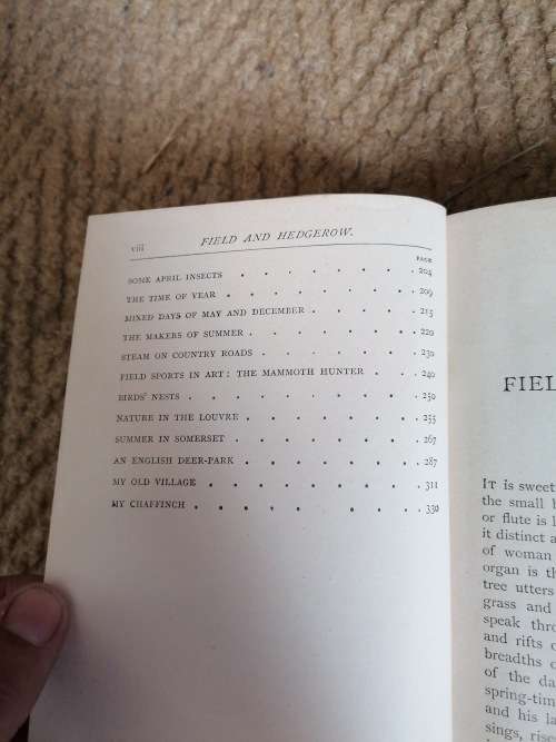 Field and Hedgerow by Richard Jefferies, Last Essays, 1890
