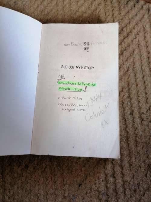rub out my history by con kruger. Author made some corrections in book