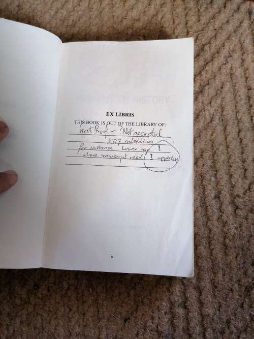 rub out my history by con kruger. Author made some corrections in book