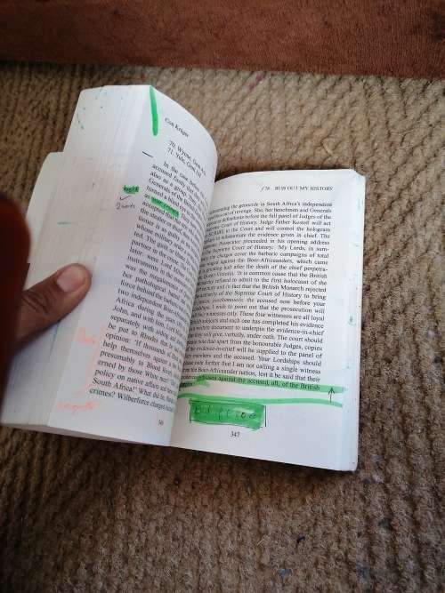 rub out my history by con kruger. Author made some corrections in book