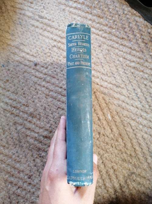 Book Sartor Resartus Lectures on Heroes Chartism by Thomas Carlyle 1888