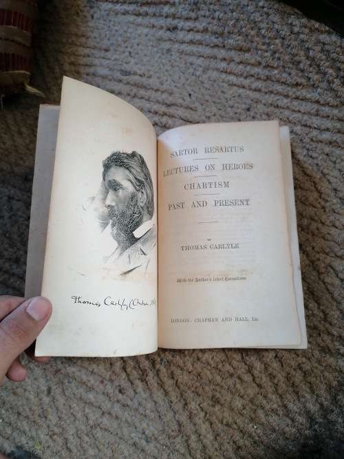 Book Sartor Resartus Lectures on Heroes Chartism by Thomas Carlyle 1888