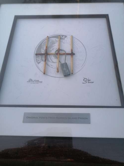 original fence from robben Island prison with authentication certificate