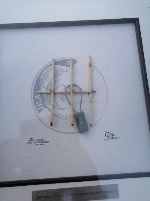 original fence from robben Island prison with authentication certificate