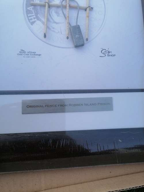 original fence from robben Island prison with authentication certificate