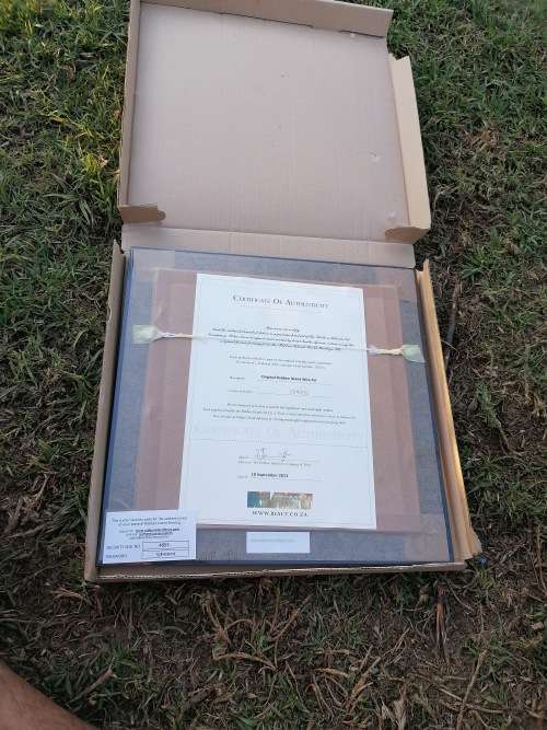 original fence from robben Island prison with authentication certificate