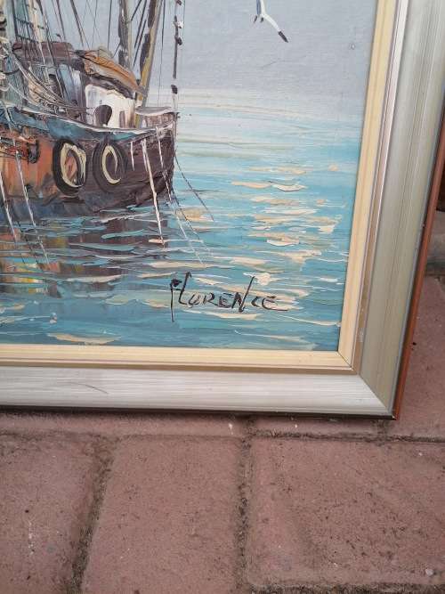 Lovely framed oil on board painting