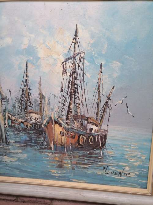 Lovely framed oil on board painting