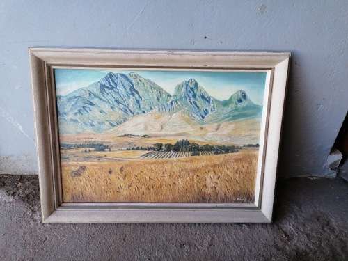 Lovely vintage painting by A. Makey 65cm x 47cm 54cm x 38cm