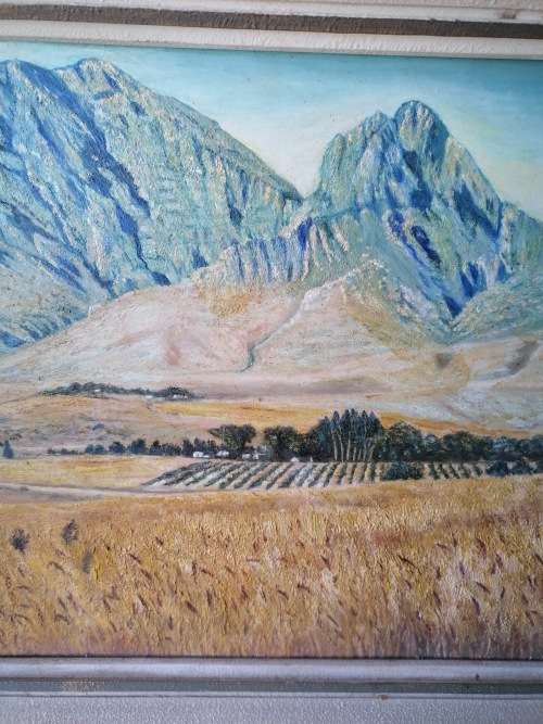 Lovely vintage painting by A. Makey 65cm x 47cm 54cm x 38cm