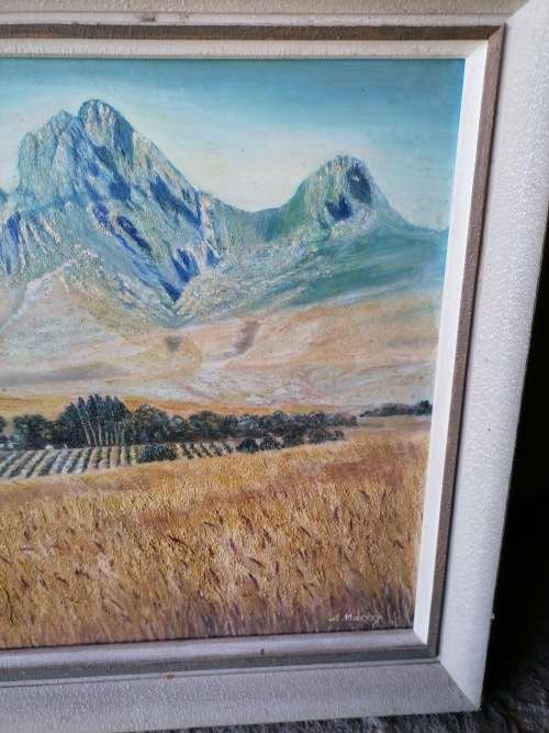 Lovely vintage painting by A. Makey 65cm x 47cm 54cm x 38cm