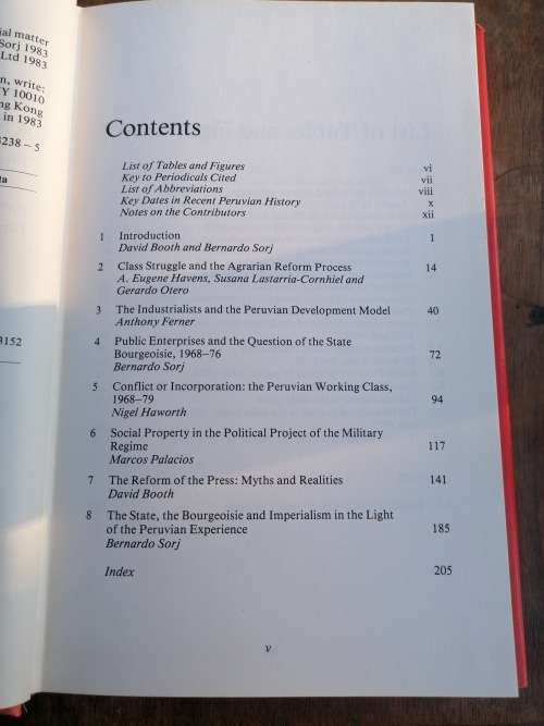 military reformism and social classes the peruvian experience 1968-80