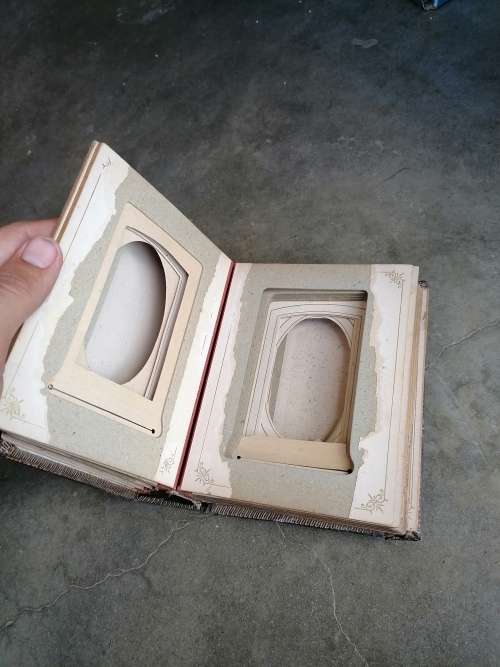 Antique photo album, no pictures