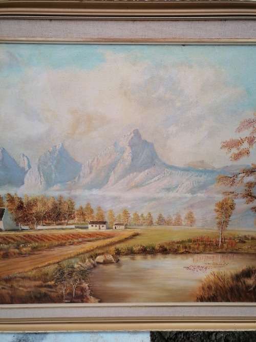 Huge framed painting. Collection in Robertson