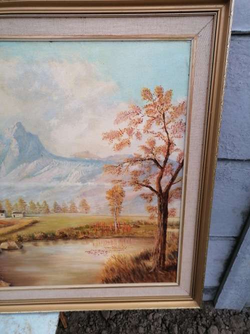 Huge framed painting. Collection in Robertson