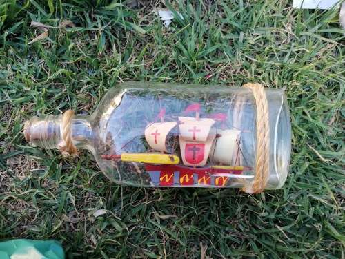 Small boat in a bottle