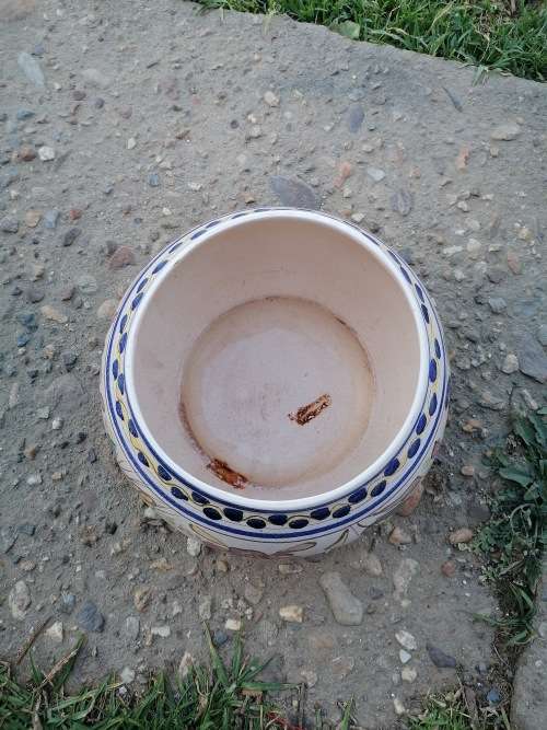 Vintage 1950`s Poole Pottery Traditional Floral Pattern  Hand painted