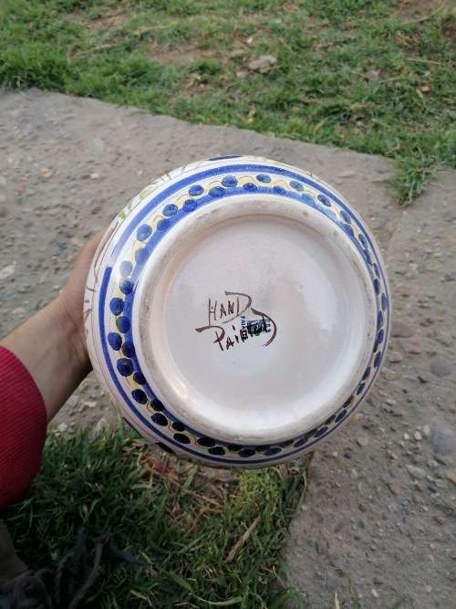 Vintage 1950`s Poole Pottery Traditional Floral Pattern  Hand painted
