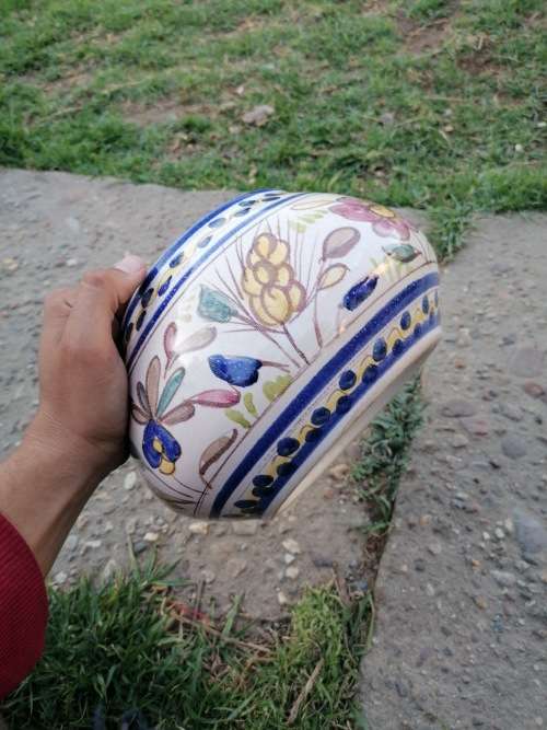 Vintage 1950`s Poole Pottery Traditional Floral Pattern  Hand painted