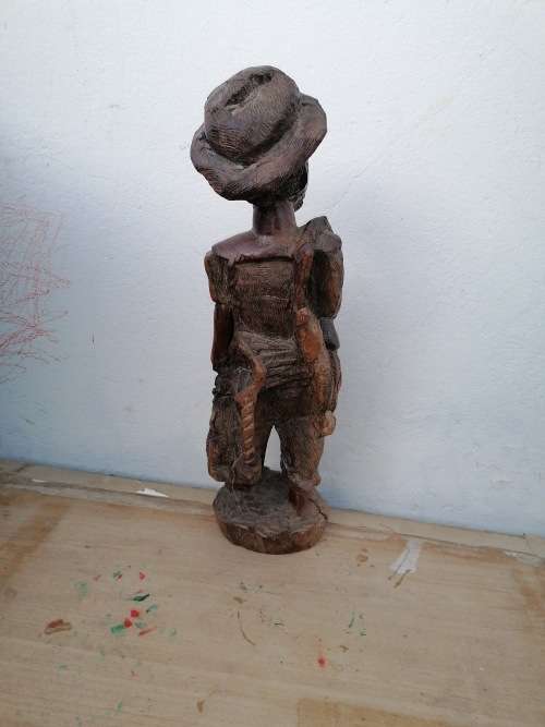 Heavily wood carving.48cm tall x 16cm