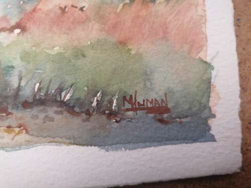 Original M Human Watercolour Painting