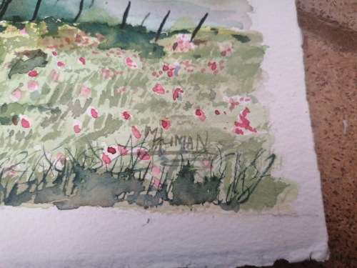 Original M Human Watercolour Painting