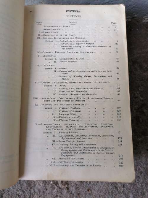 WW11 .KINGS RUGULATIONS AND AIR COUNCIL INSTRUCTIONS FOR THE ROYAL AIR FORCE. 1940