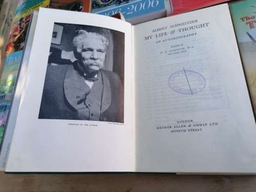 my life and thought Albert schweitzer 1958