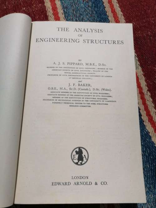 THE ANALYSIS OF ENGINEERING STRUCTURES BY PIPPARD AND BAKER 1945