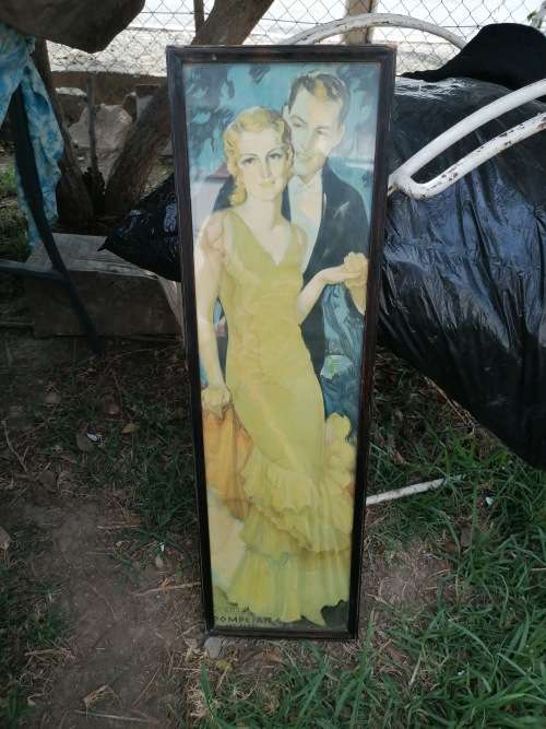 vintage``alluring``pompein art panel print 20cm x 67.5cm