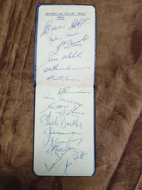 Wow rare find Autographs - Aus (Rugby) 1953 and NZ (Cricket) 1953. 45 Signatures.