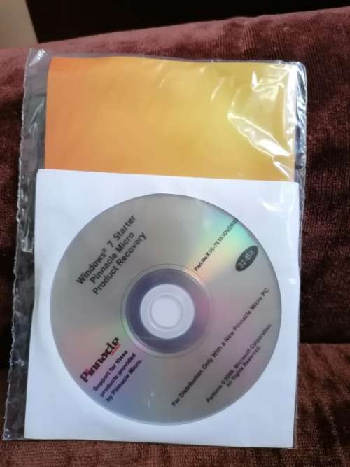windows 7 starter pinnacle micro products recovery disk. Still sealed