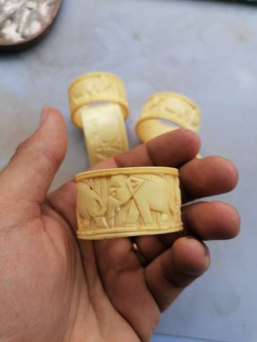 Set of 5 1930s carved napkin holders