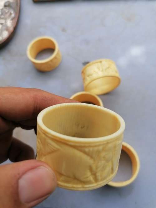 Set of 5 1930s carved napkin holders