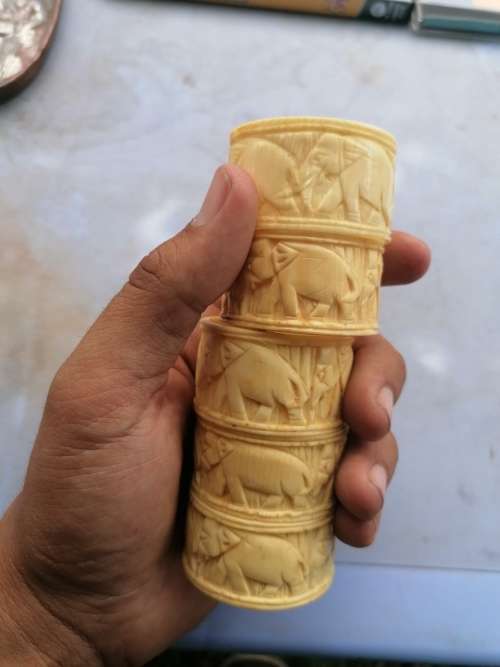 Set of 5 1930s carved napkin holders