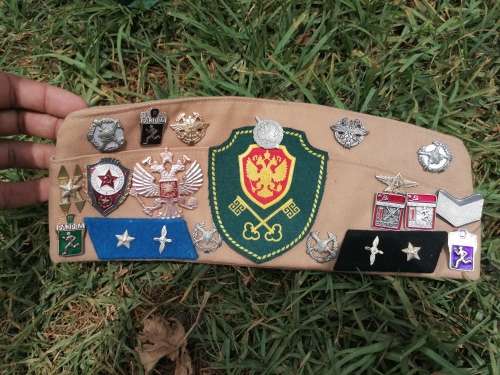 1970s Soviet Union Army Hat Cap Patches Badges