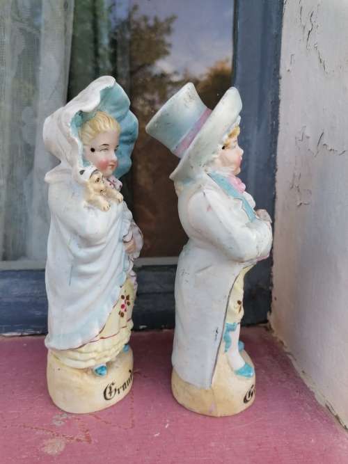 Antique German porcelain The grandpa hand broken