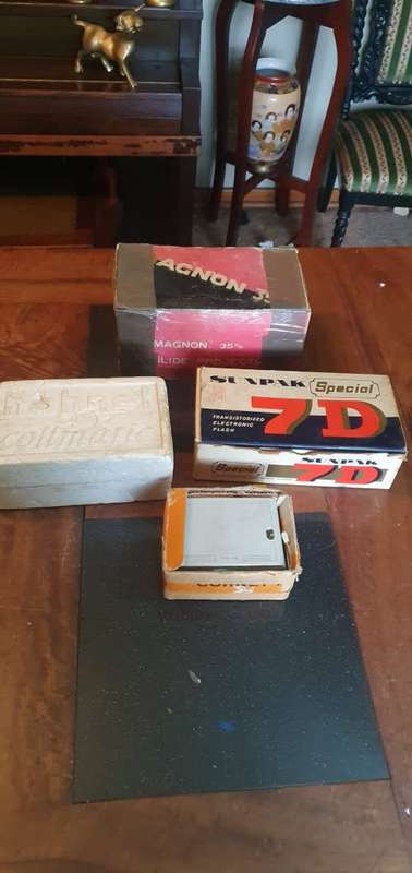 Vintage Film Splicer, Flashes and Slide Viewer