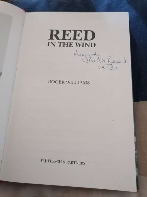 REED IN THE WIND BY ROGER WILLIAMS 1991 FIRST PRINT