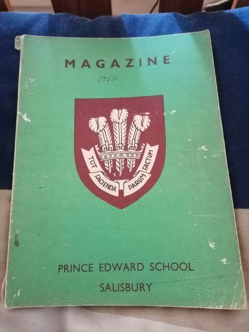 prince Edward school Salisbury 1952 magazine