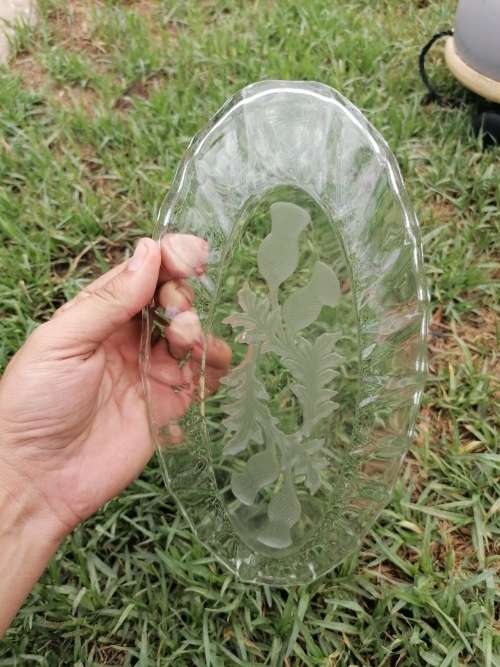 Stunning thistle glassware