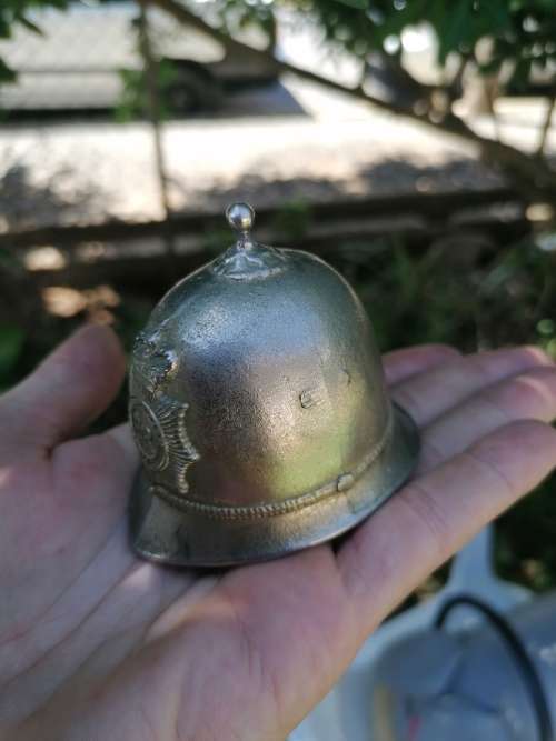 Vintage Police Helmet Bell England H.Seener LTD Metropolitan Police ER Crown