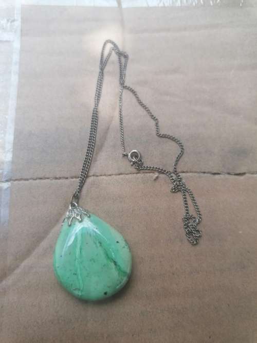 Sterling silver necklace with gemstone