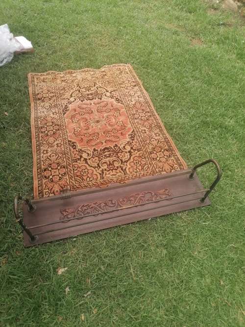 Antique Silk Carpet Coat Hanger