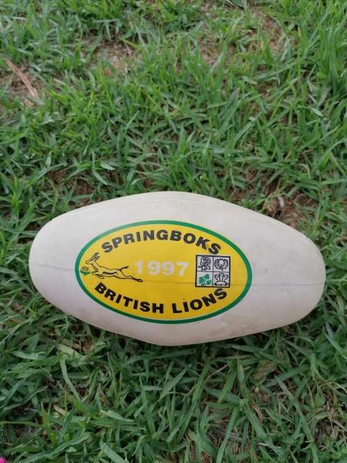 1997 Springboks-British rugby ball. Bladder untested