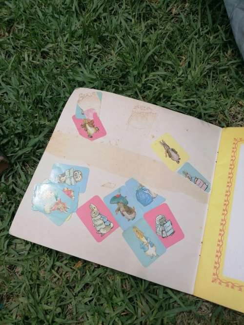 the tales of benjamin bunny with Peter rabbit 1994, stickers used