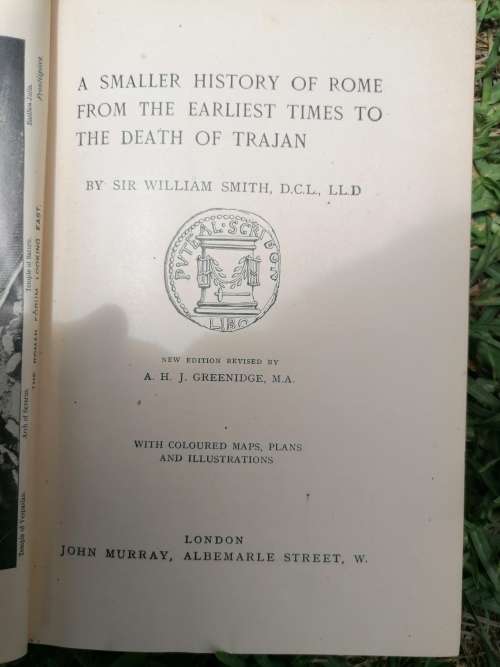 Smaller history of Rome by sir wm. Smith 1941