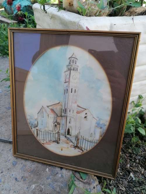 Framed watercolor painting by maureen Brink. Aliwal north