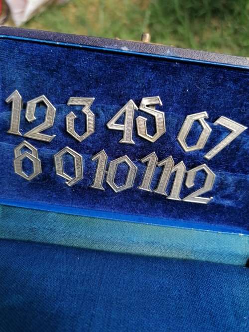Antique German 12 Numbered Cocktail Napkin Clips Or Table Place Numbers